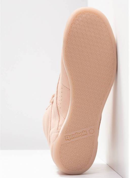 کفش اسپرت ساق بلند کلاسیک زنانه ریباک سفید بژ