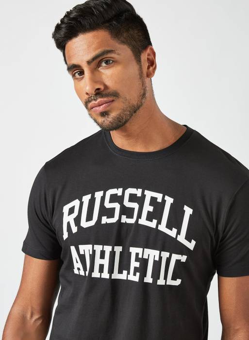 تیشرت مردانه مشکی برند russell athletic