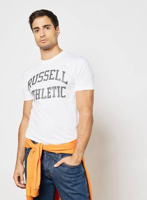 تیشرت مردانه سفید برند russell athletic مدل 425