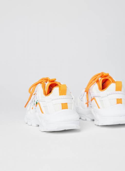 کفش اسپرت بچه گانه پسرانه بنتون نارنجی سفید