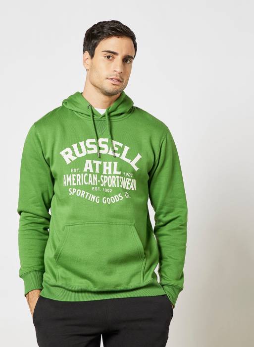 هودی سویشرت مردانه سبز برند russell athletic
