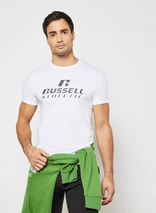 تیشرت مردانه سفید برند russell athletic مدل 614