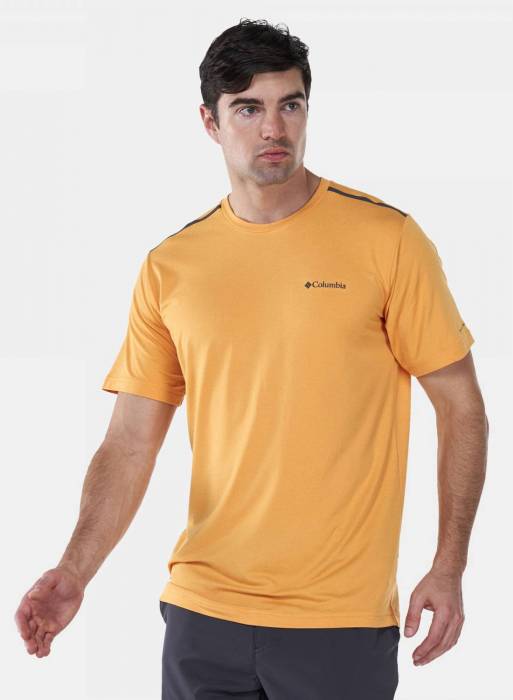 تیشرت ورزشی مردانه کلمبیا زرد مدل 323