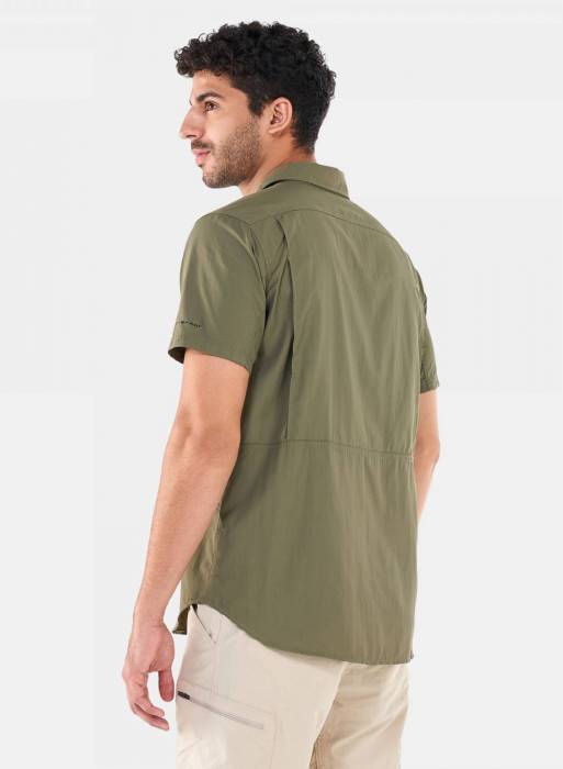 پیراهن آستین کوتاه مردانه کلمبیا سبز مدل 130