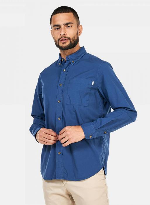 پیراهن طبیعت گردی مردانه تیمبرلند آبی