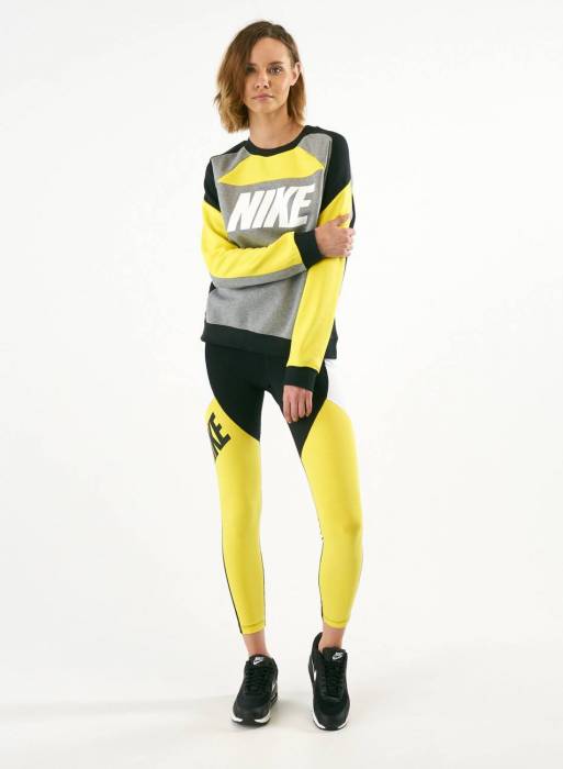 بلوز گرمکن ورزشی زنانه نایک زرد