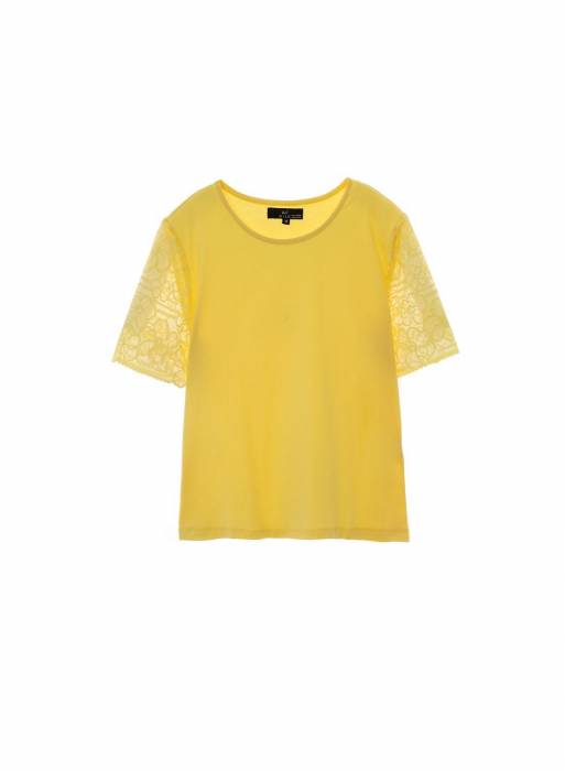 آستین کوتاه زنانه زرد برند aila