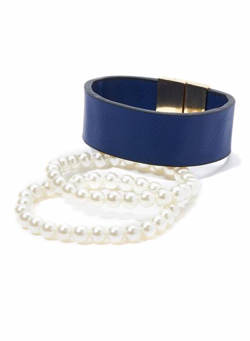 ست دستبند زنانه سفید آبی سرمه ای برند rocawear