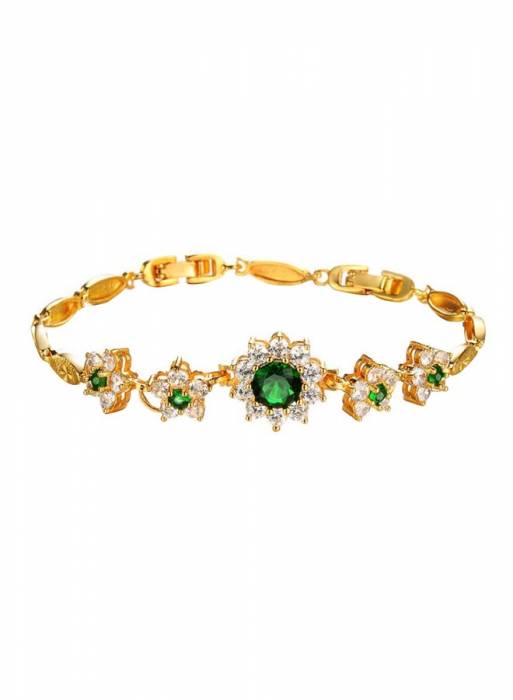 دستبند بچه گانه دخترانه سبز طلایی برند misstiara