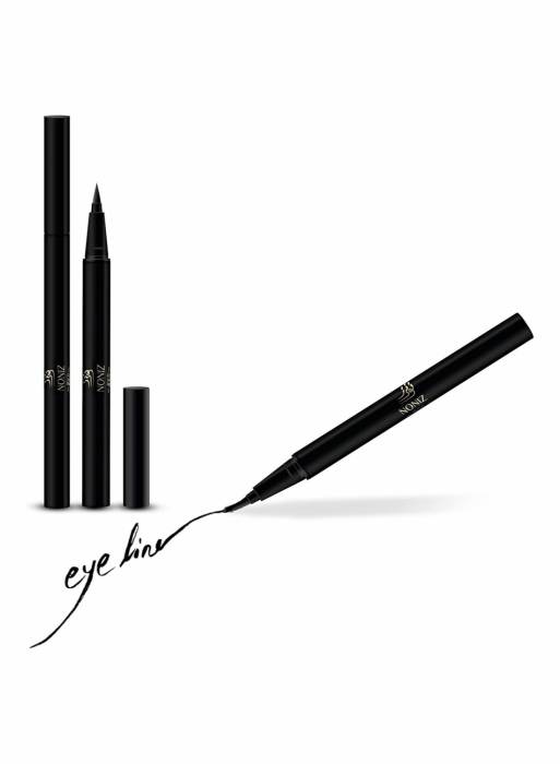 مداد چشم مایع و ضد آب نونیز با رنگ سیاه بسیار تیره و مات، با دوام بالا و نازک، با قلمی که به راحتی قابل استفاده است. این مداد چشم 100% سیاه غلیظ و بافتی صاف دارد.