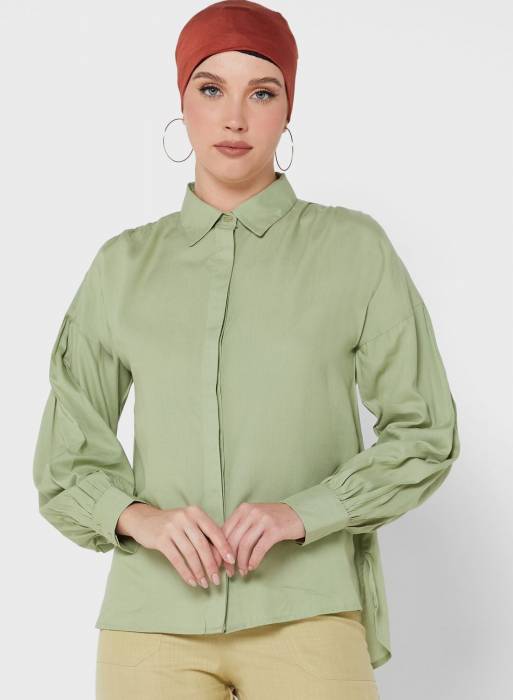 پیراهن زنانه سبز برند khizana