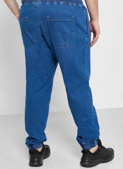 شلوار گرمکن جین مردانه آبی برند seventy five مدل 756