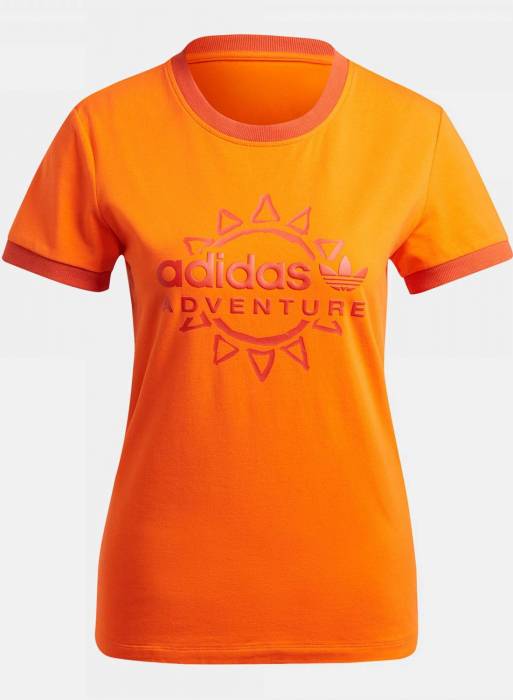 تیشرت ورزشی اسلیم فیت زنانه آدیداس نارنجی