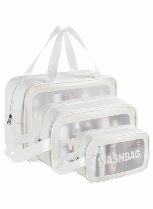 سه تکه کیف ذخیره سازی آرایشی چندکاره قابل حمل برای وسایل بهداشتی، ابزار آرایش و برس ها مدل 842