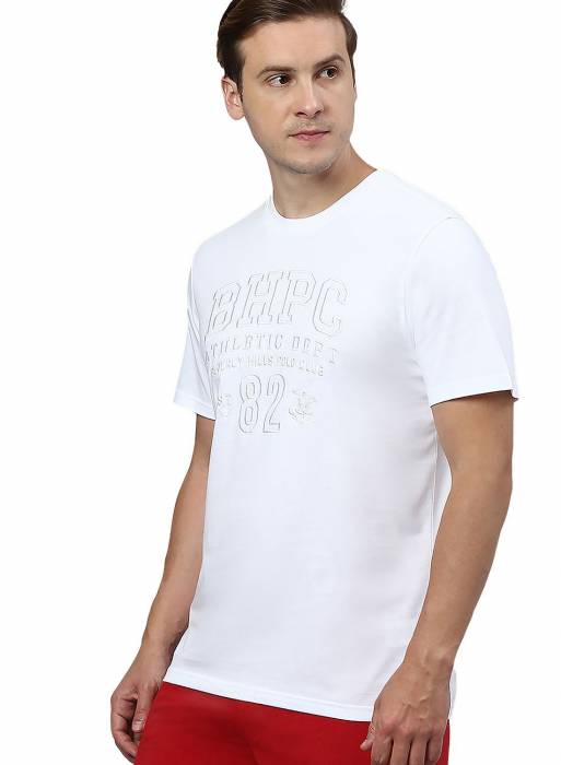 تیشرت مردانه بورلی هیلز پولو کلاب سفید مدل 484