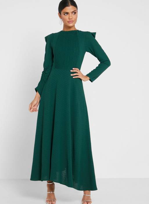 لباس شب مجلسی سبز برند khizana مدل 189