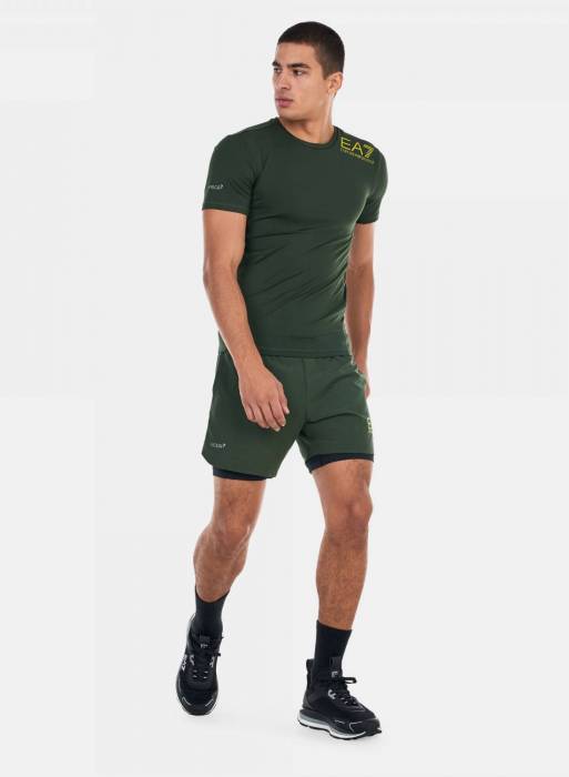 تیشرت ورزشی مردانه آرمانی سبز مدل 512