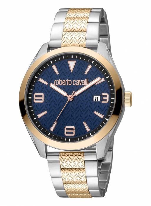ساعت مردانه روبرتو کاوالی طلایی نقره ای طوسی خاکستری مدل 360