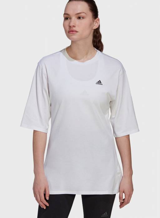 تیشرت ورزشی زنانه آدیداس سفید مدل 030
