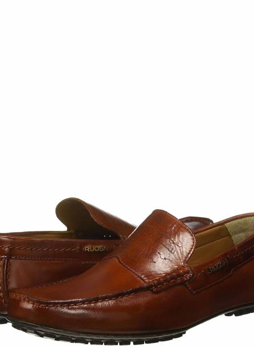 کفش راحت چرم رسمی مردانه قهوه ای برند ruosh مدل 838