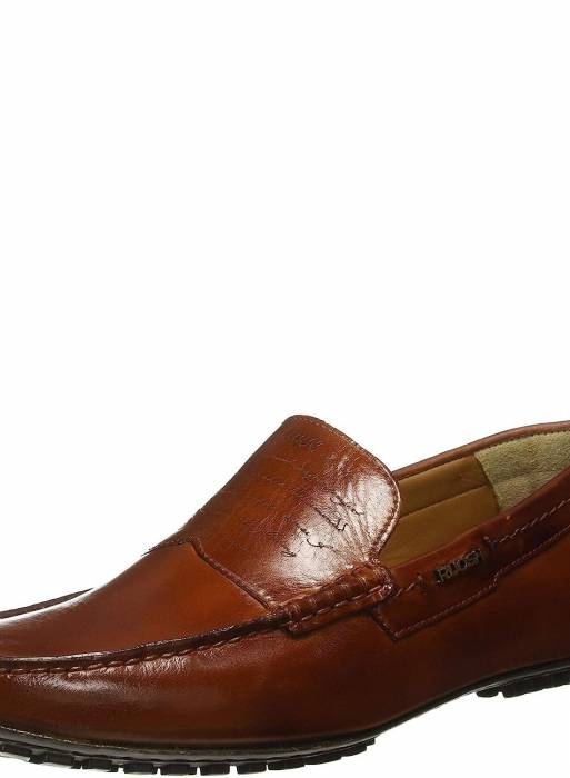کفش راحت چرم رسمی مردانه قهوه ای برند ruosh مدل 838