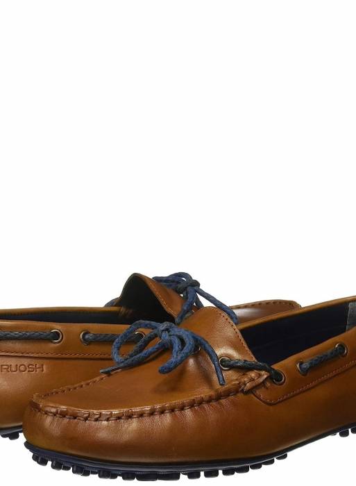 کفش راحت چرم رسمی مردانه قهوه ای برند ruosh مدل 842