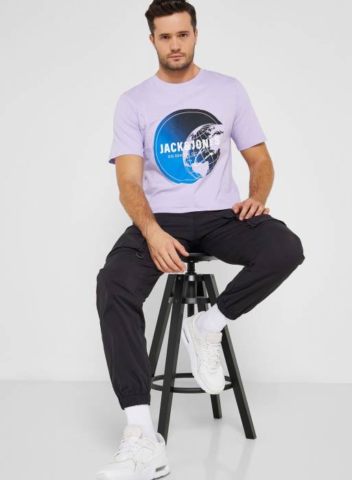 تیشرت مردانه بنفش برند jack-&-jones مدل 994