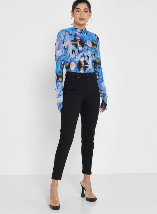 شلوار جین زنانه مشکی برند topshop مدل 525