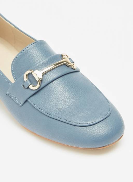 کفش راحت پاشنه پهن آبی برند flora bella