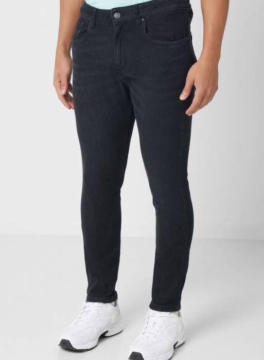 شلوار جین مردانه مشکی برند seventy five مدل 119