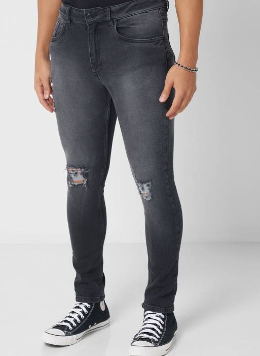 شلوار جین مردانه مشکی برند seventy five مدل 124