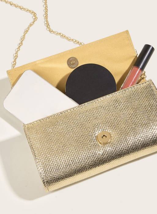 کیف دستی رسمی زنانه طلایی برند duniso