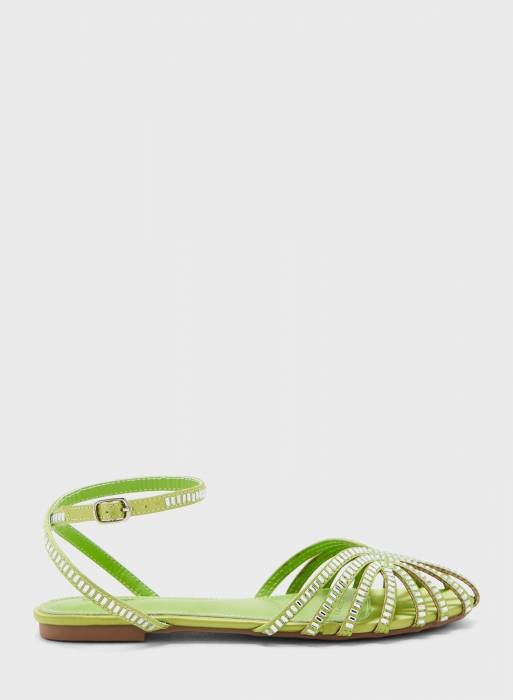 کفش تخت زنانه سبز برند ginger