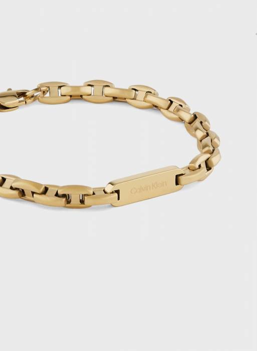 دستبند مردانه کلوین کلاین طلایی