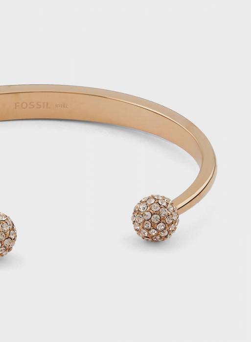 دستبند زنانه فسیل طلایی رز