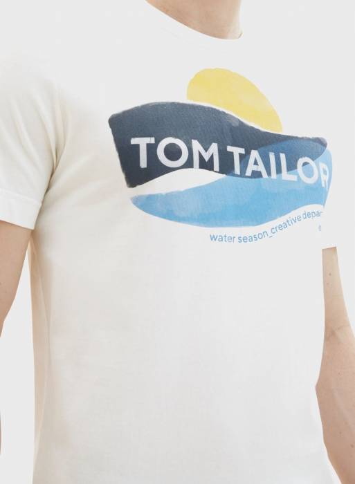 تیشرت مردانه تام تیلور سفید مدل 055