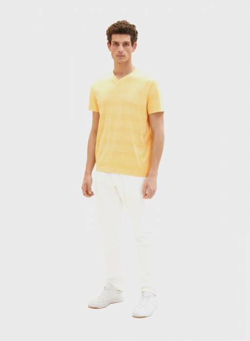 تیشرت مردانه تام تیلور زرد مدل 069