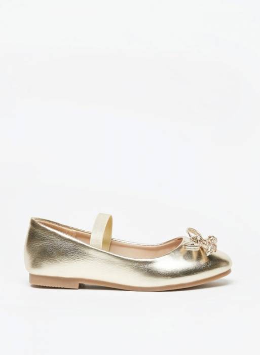 کفش راحت بچه گانه دخترانه طلایی برند flora bella