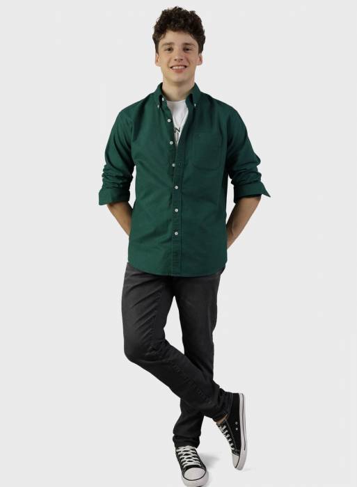 پیراهن اسلیم فیت مردانه سبز برند american eagle مدل 759