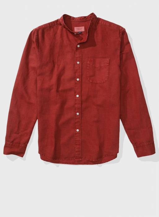 پیراهن مردانه قرمز برند american eagle مدل 795