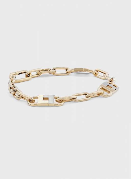 دستبند زنانه لاکوست نقره ای طلایی